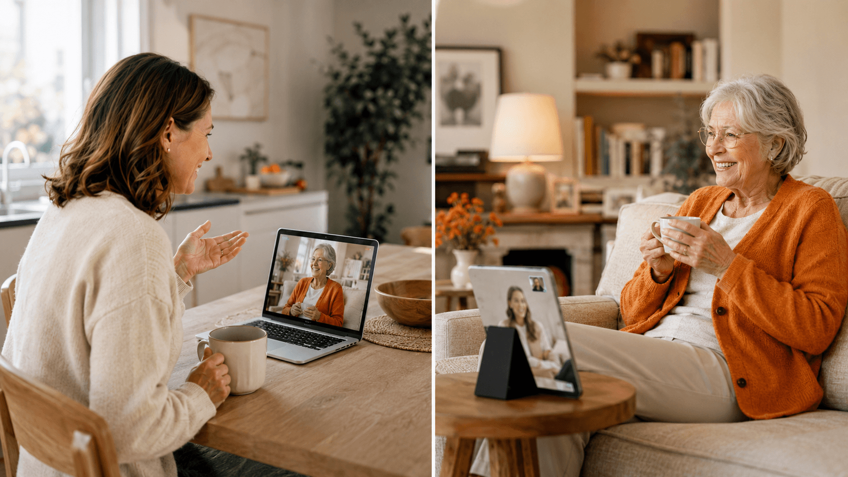 Family member remotely coordinating doctor visits and healthcare for parents in Nepal